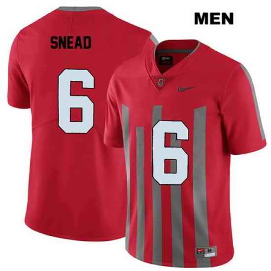 Brian Snead Stitched Ohio State Buckeyes Nike Authentic Mens Elite  6 Red College Football Jersey Jersey